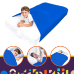 Sensory training bed surround, sensory bed sheet, compression bed sheet, blanket, and sleep quilt for children with autism