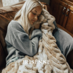 "Iris Style" Autumn/Winter Tie-Dye Faux Rabbit Fur Blanket, Super Soft Nap Blanket, Simple Sofa Blanket, Light Luxury - Image 2