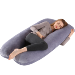 Crystal velvet U-shaped pregnancy pillow, lumbar support pillow, side sleeping pillow, nursing pillow, cross-border physical supplier, factory wholesale. - Image 5