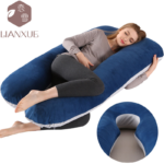 Crystal velvet U-shaped pregnancy pillow, lumbar support pillow, side sleeping pillow, nursing pillow, cross-border physical supplier, factory wholesale. - Image 4