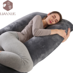 Crystal velvet U-shaped pregnancy pillow, lumbar support pillow, side sleeping pillow, nursing pillow, cross-border physical supplier, factory wholesale. - Image 3